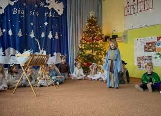 Mogliśmy podziwiać wspaniałe przedstawienie jasełkowe-widowisko o Bożym Narodzeniu,