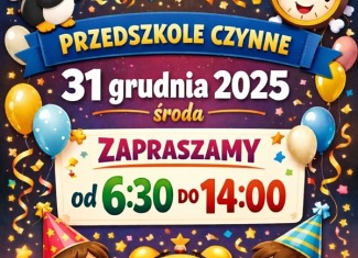 W Sylwestra jesteśmy otwarci krócej!